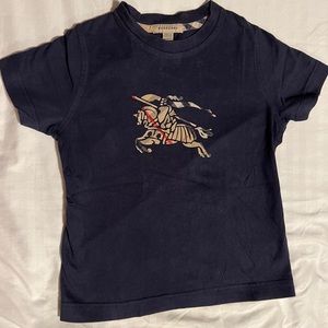 Burberry kids size 6Y Navy logo t-shirt